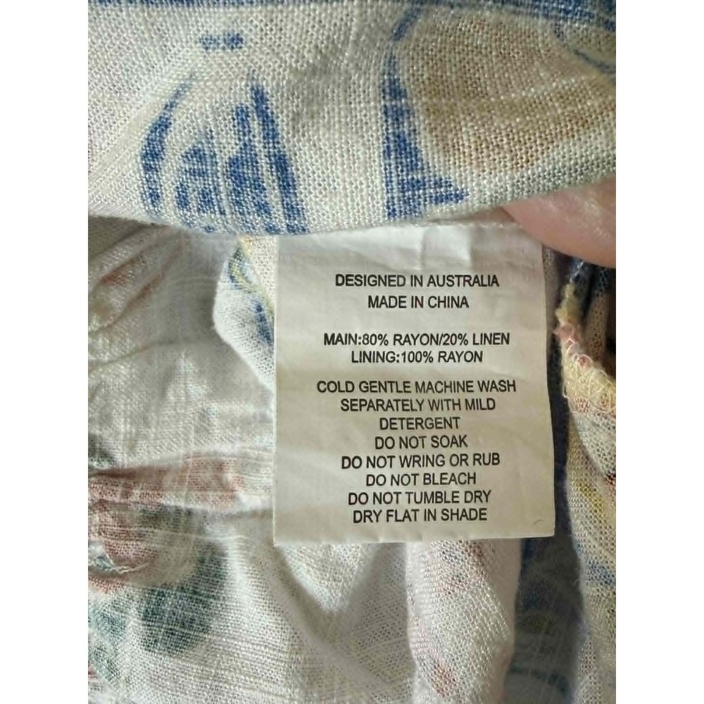 Label of Love Linen Blend Sundress SZ XL Adjustable Straps - Picture 4 of 12